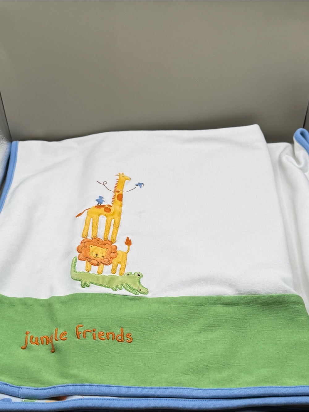Vintage Gymboree Jungle Friends Baby Blanket Lovey Swaddle